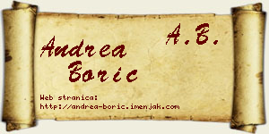 Andrea Borić vizit kartica